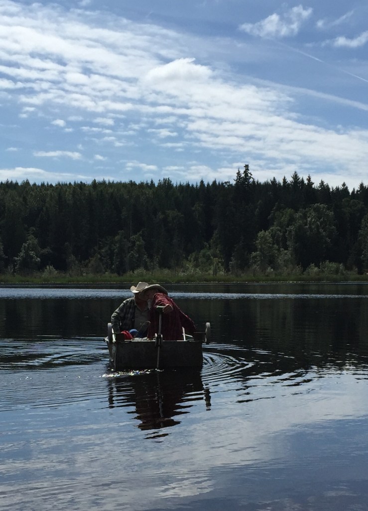 Two men in a boat