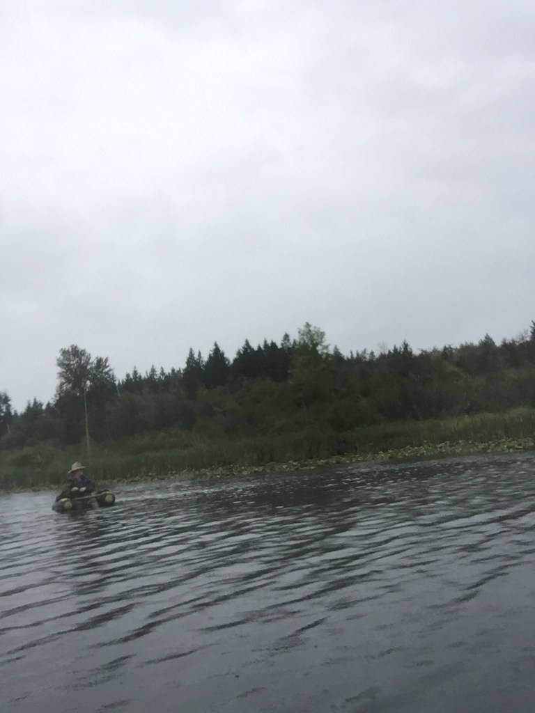 Mr. Al in his flipper-driven-floating-thingy