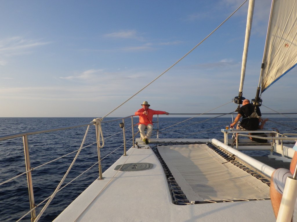 Mr. Al enjoying a sunset sail